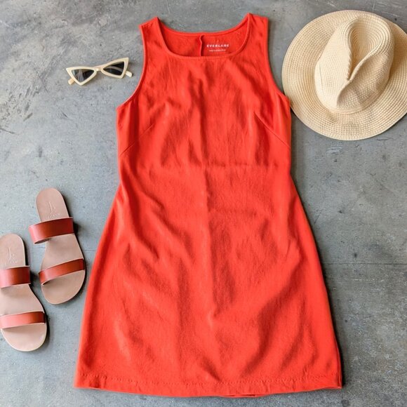 Everlane Dresses & Skirts - Everlane Orange Cotton Sleeveless Sheath Mini Dress small